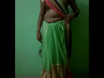 Sexy Indian Wife Stripping Sari Nude
